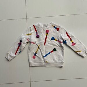 Stella McCartney Kids Paintbrush  fleece Sweatshirt -  size 6